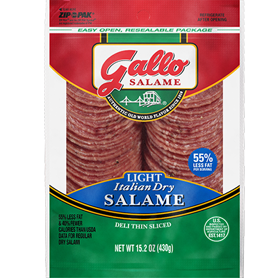 Light Italian dry salame