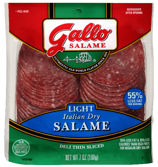 light Italian dry salame