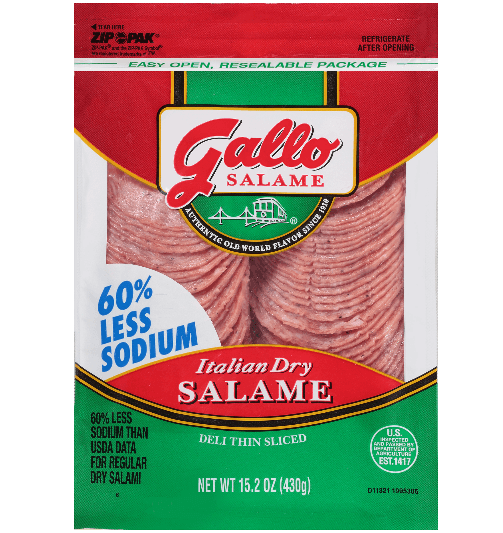reduced sodium Italian dry salame