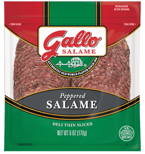 peppered Italian dry salame